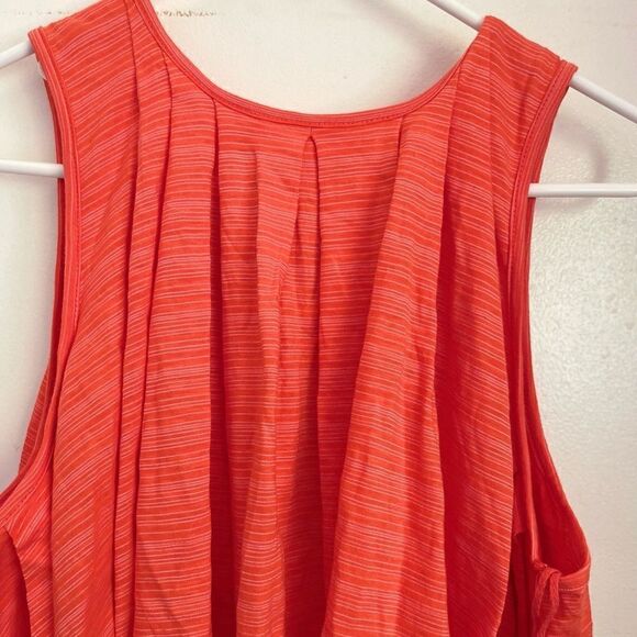 FREE PEOPLE Turn it up Stripes High Low Tank Top In Scarlet.Size S - Picture 7 of 15